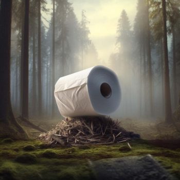 tp roll in forest